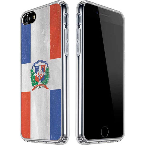 Dominican Republic Flag Faded iPhone SE (2nd & 3rd Gen) Clear Case